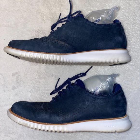 Cole Haan men's 2 Zerogrand laser wing oxford size 10M in blue - Picture 9 of 9
